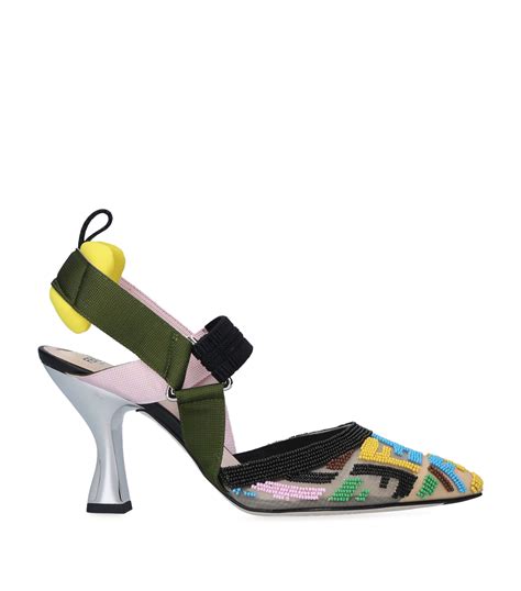 fendi colibri heels|Fendi slingback pumps.